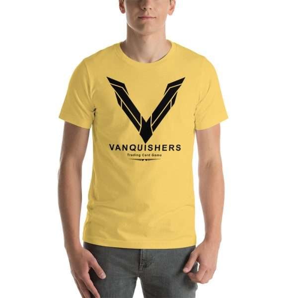 Vanquishers TCG Big V T-Shirt - Black Design - Image 3