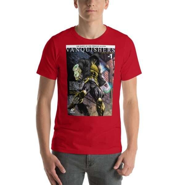 Vanquishers TCG Vintage Comic Art T-Shirt - Image 3
